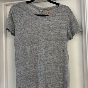 Chaser Gray Scoop Neck Tee with roped detail in back. Size M